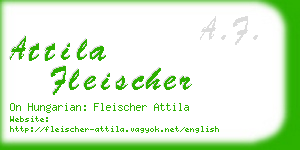 attila fleischer business card